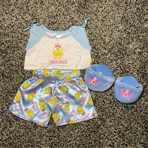 Build-A-Bear Workshop Chicks Rule Pajama and Slippers Outfit